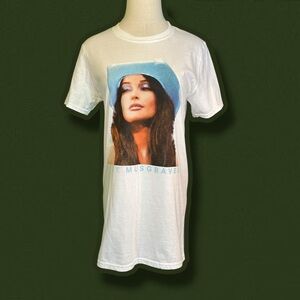 Kacey Musgraves Screened White Cotton T-Shirt Size Medium